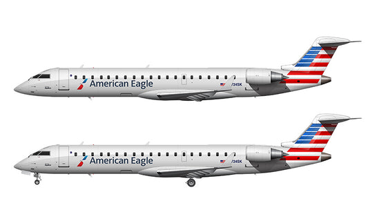 American Eagle Bombardier CRJ-700 Illustration