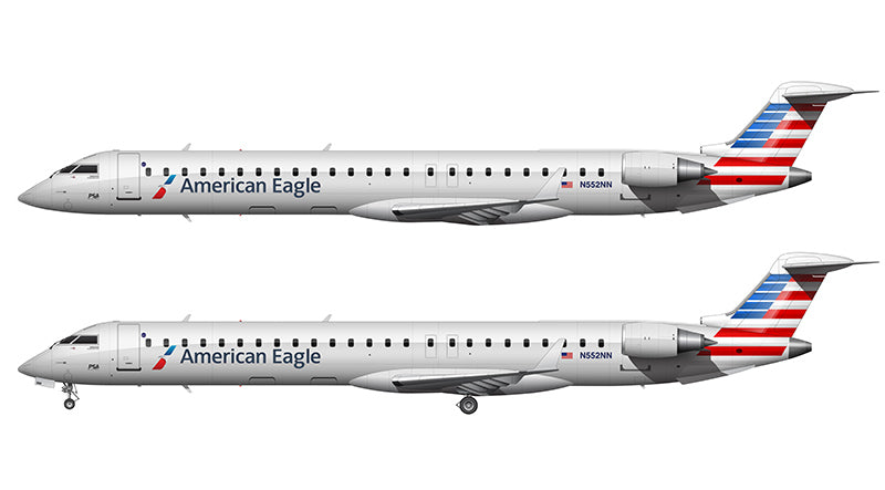 American Eagle Bombardier CRJ-900 Illustration