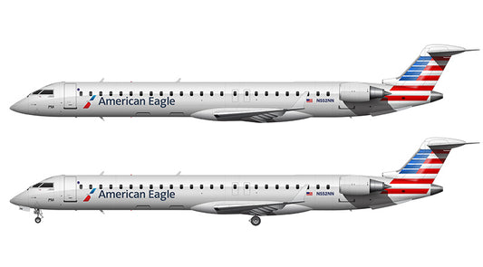 American Eagle Bombardier CRJ-900 Illustration