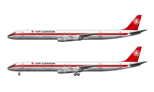 Air Canada McDonnell Douglas DC-8-63 Illustration (1965 Livery)
