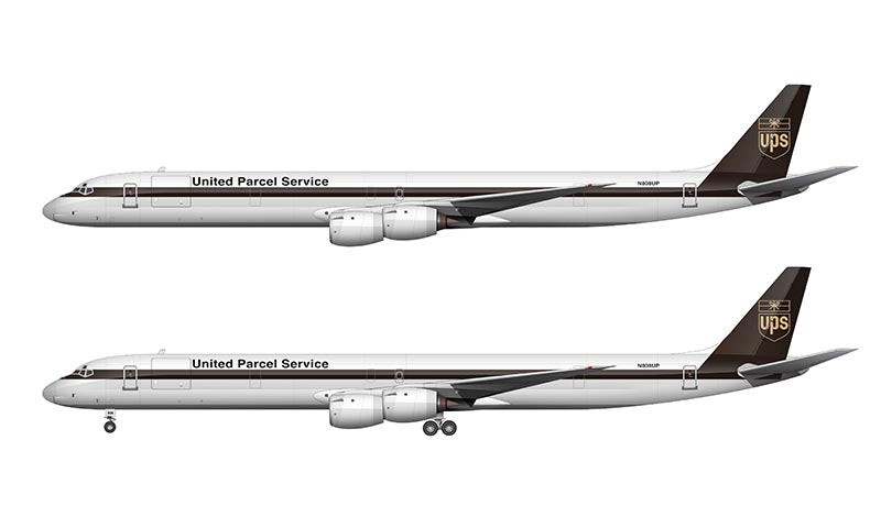 United Parcel Service (UPS) Douglas DC-8-73AF Illustration