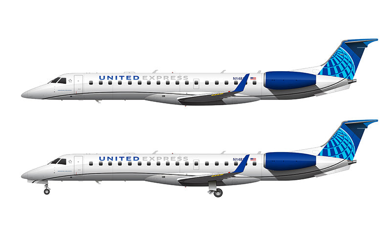 United Express Embraer 145 Illustration (2019 Livery)
