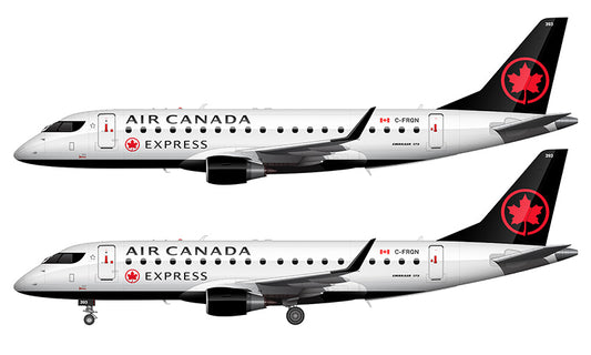 Air Canada Express (Jazz) Embraer 175 Illustration