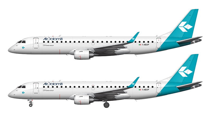 Air Dolomiti Embraer 190 Illustration (2019 Livery)
