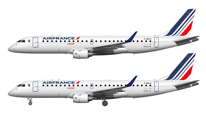 Air France Hop Embraer 190 Illustration