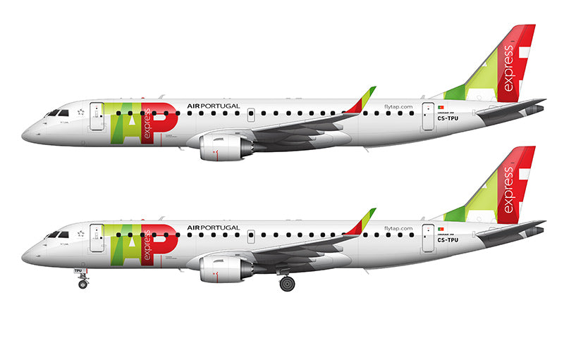 TAP Air Portugal Express Embraer 190 Illustration