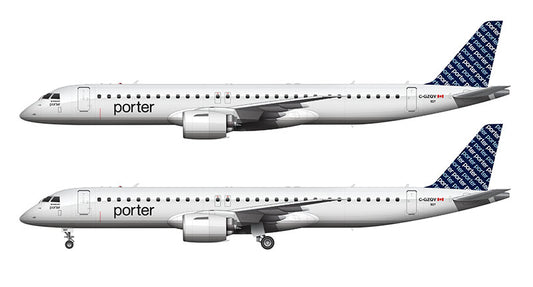 Porter Airlines Embraer 195-E2 Illustration