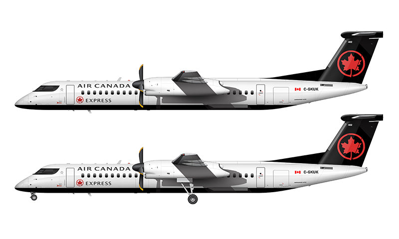 Air Canada Express (Jazz) Bombardier DHC-8-402 Q400 Illustration