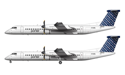 Porter Airlines Bombardier DHC-8-402 Q400 Illustration