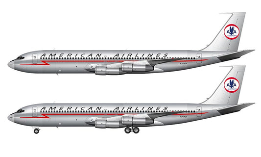 American Airlines Boeing 707-320C Illustration