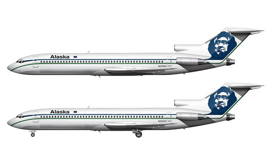 Alaska Airlines Boeing 727-2F9 Illustration