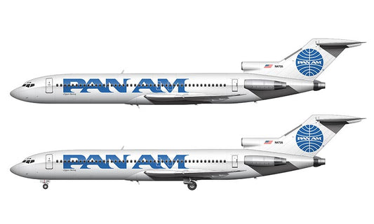 Pan Am Boeing 727-235 Illustration (Billboard Livery - No Metal Bottom)