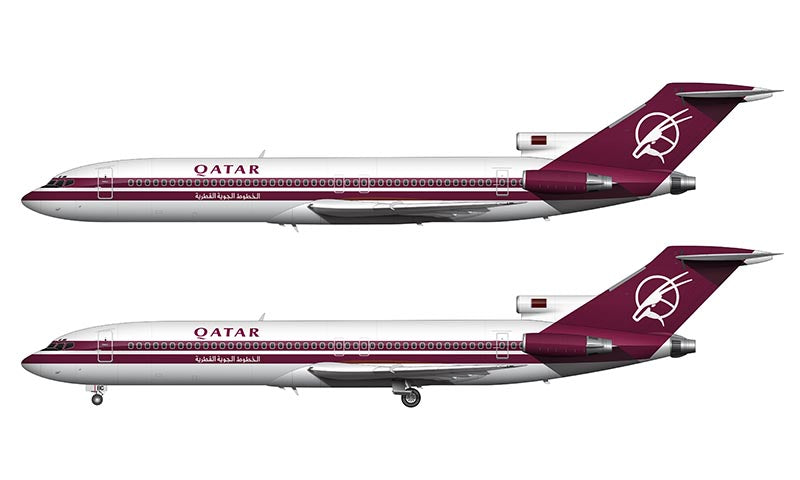Qatar Airways Boeing 727-2M7/Adv Illustration