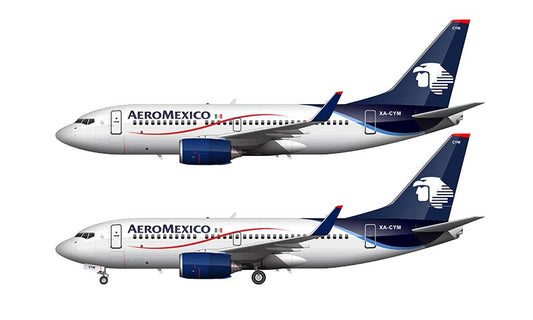 AeroMexico Boeing 737-752 Illustration
