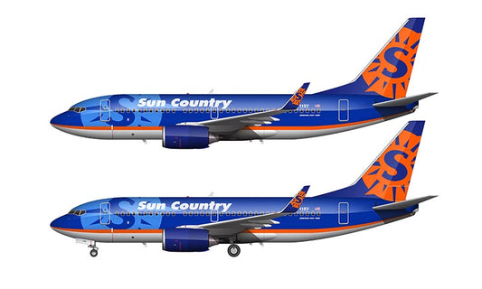 Sun Country Airlines Boeing 737-73V Illustration