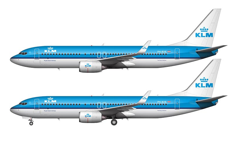 KLM Boeing 737-800 Illustration