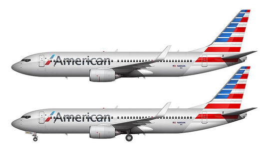 American Airlines Boeing 737-823 Illustration