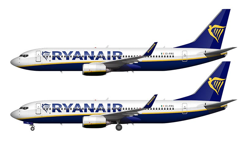 Ryanair Boeing 737-8AS Illustration