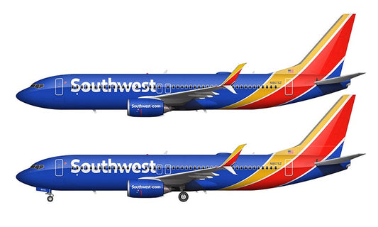 Southwest Airlines Boeing 737-8H4 Illustration (Heart Livery)