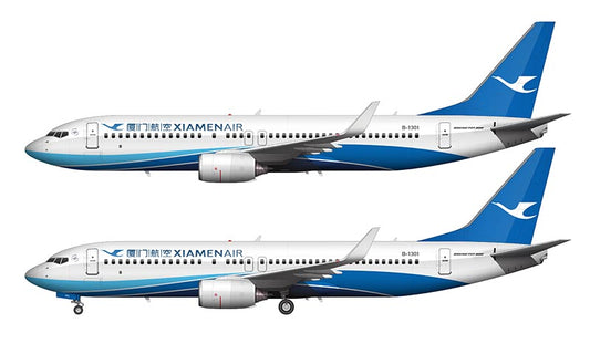 Xiamen Airlines Boeing 737-800 Illustration