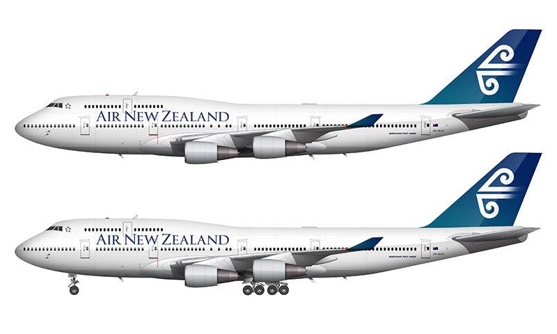 Air New Zealand Boeing 747-475 Illustration (2009 Livery)