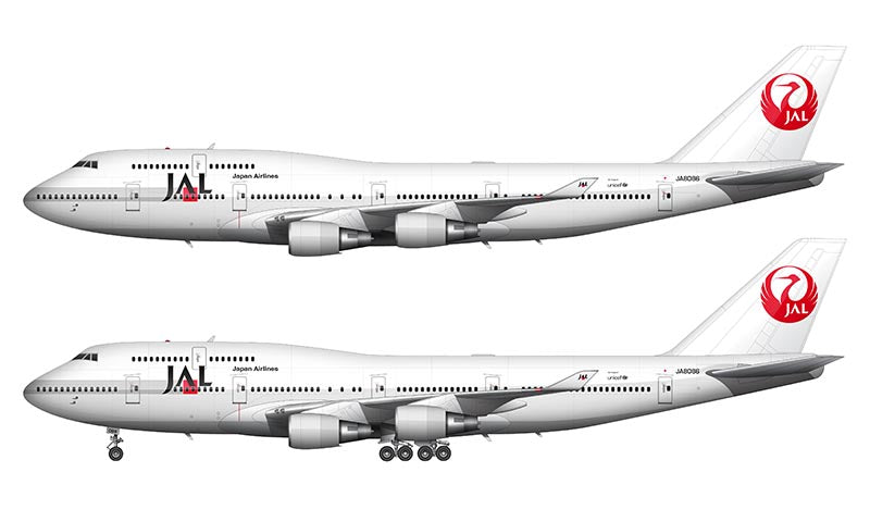 Japan Airlines Boeing 747-446 Illustration