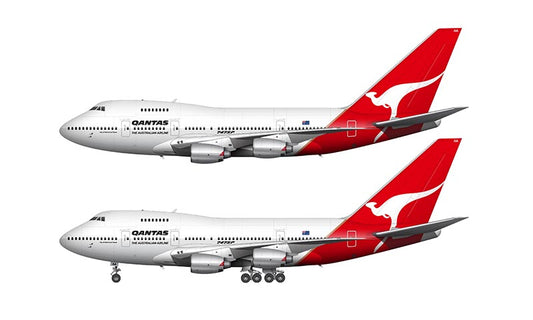 Qantas Boeing 747SP-38 Illustration (Roo Livery)