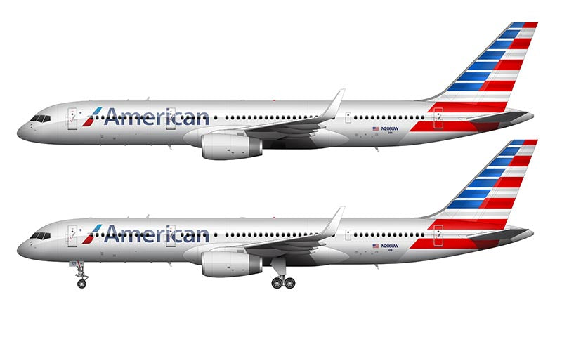 American Airlines Boeing 757-2B7 With Winglets Illustration