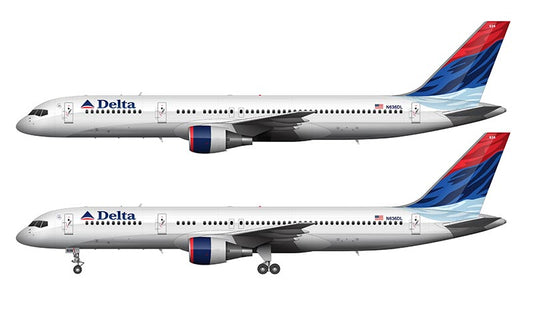 Delta Air Lines Boeing 757-232 Illustration (Colors In Motion Livery)