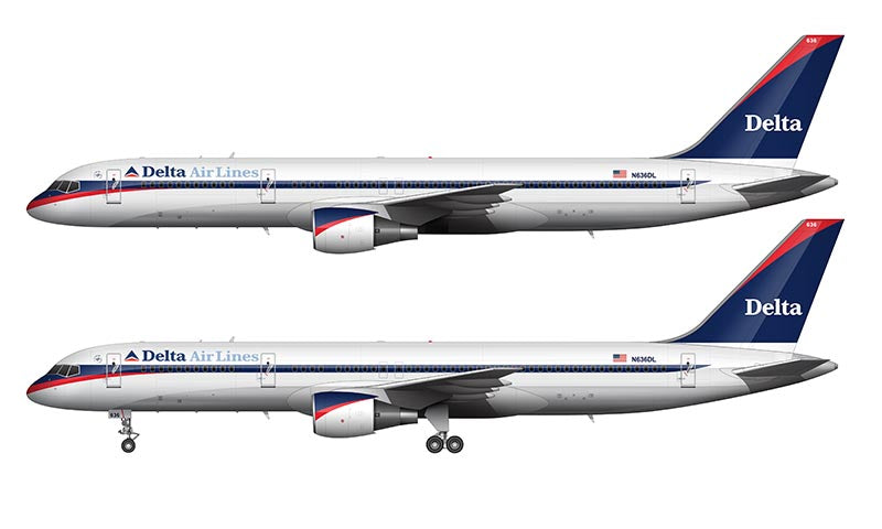 Delta Air Lines Boeing 757-232 Illustration (Ron Allen Livery)