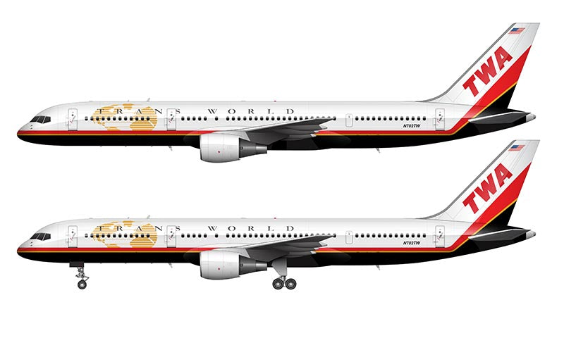 Trans World Airlines Boeing 757-2Q8 Illustration (2001 Livery)