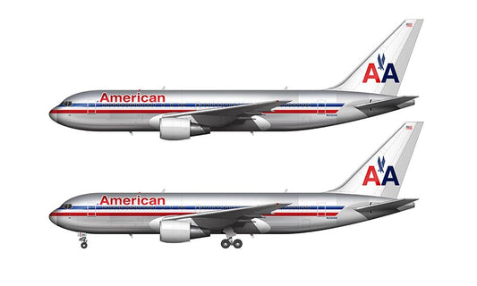 American Airlines Boeing 767-223/ER Illustration
