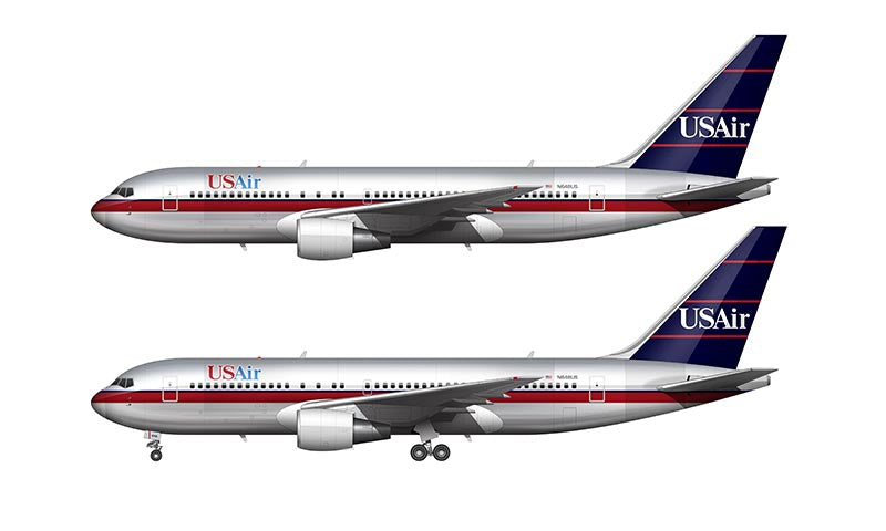 USAir Boeing Boeing 767-201/ER Illustration