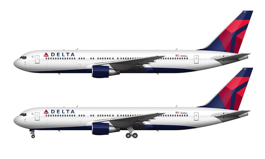 Delta Air Lines Boeing 767-300 Illustration (Onward And Upward Livery)