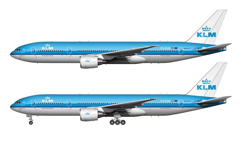 KLM Boeing 777-200 Illustration