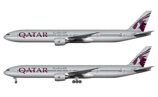 Qatar Airways Boeing 777-3DZ/ER Illustration