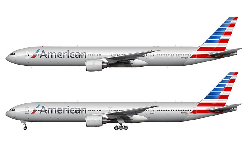 American Airlines Boeing 777-323/ER Illustration