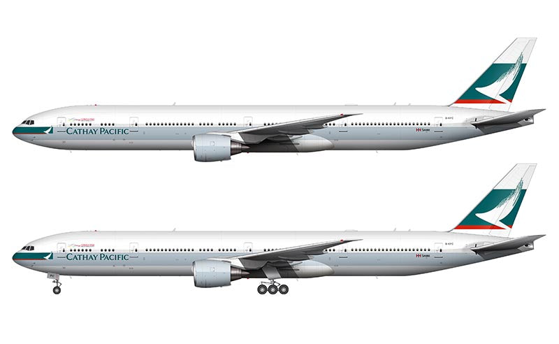Cathay Pacific Boeing 777-367ER Illustration