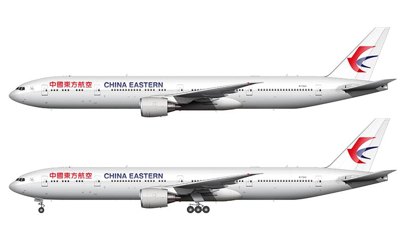 China Eastern Boeing 777-39P/ER Illustration