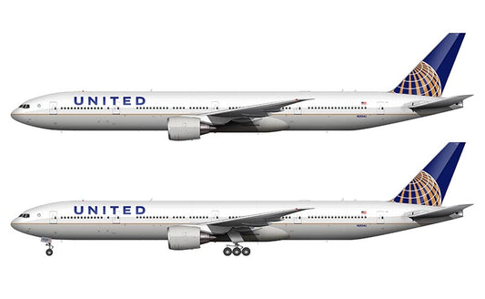 United Airlines Boeing 777-322/ER Illustration (Continental Globe Livery)