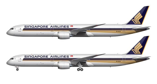 Singapore Airlines Boeing 787-10 Illustration