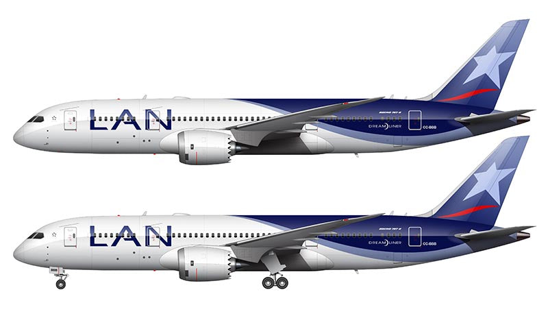 LAN Airlines Boeing 787-8 Illustration
