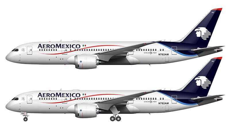 AeroMexico Boeing 787-8 Illustration