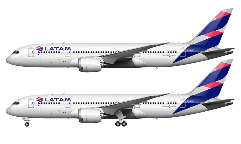 LATAM Boeing 787-8 Illustration