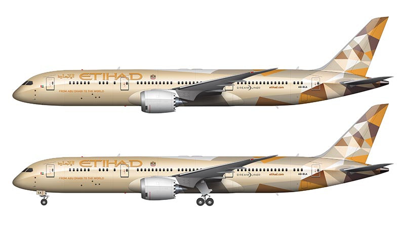 Etihad Boeing 787-9 Illustration