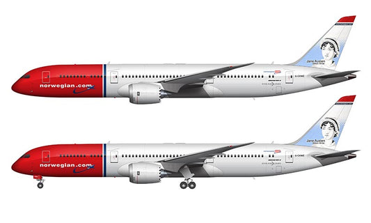 Norwegian Air UK Boeing 787-9 Illustration (Jane Austen Livery)