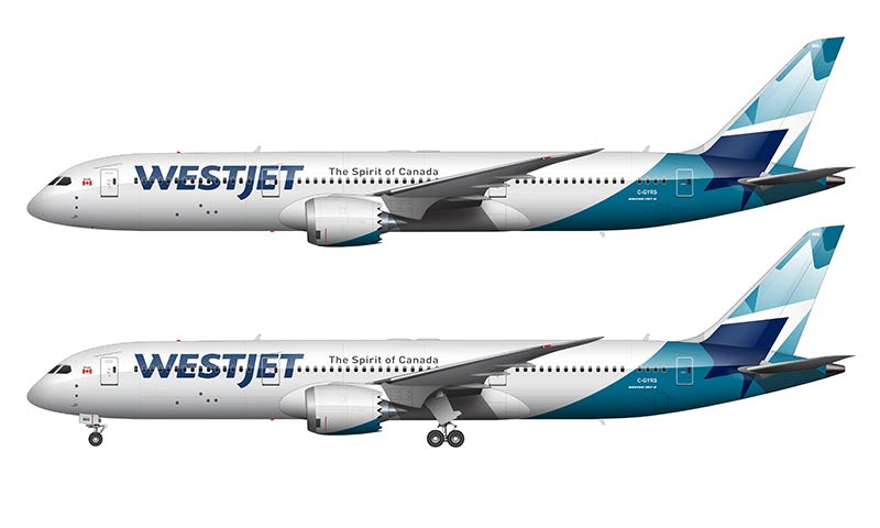 WestJet Boeing 787-9 Illustration