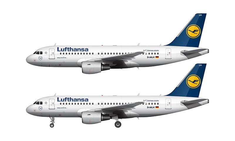 Lufthansa Airbus A319 Illustration
