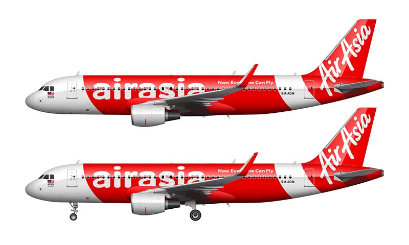 AirAsia Airbus A320-216 Illustration