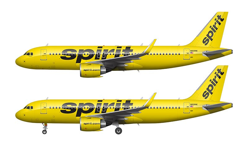 Spirit Airlines Airbus A320neo Illustration